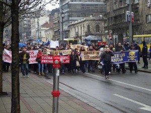 Protest in Belgrade (Serbia) against FX Loans